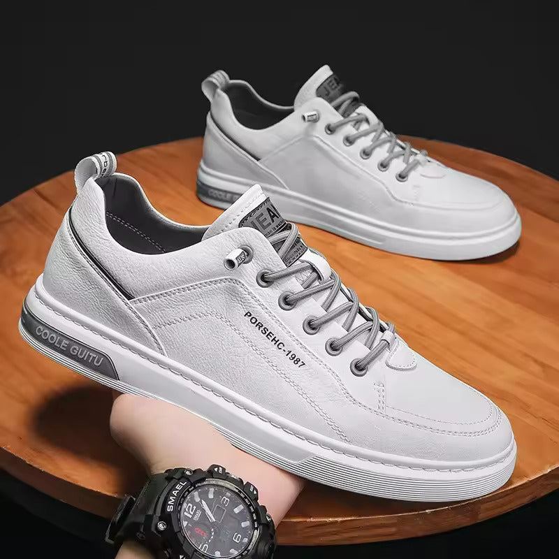 [COLLECTION 2025] Chaussures de tennis décontractées en cuir véritable - Tiendes Ekien Porsehc