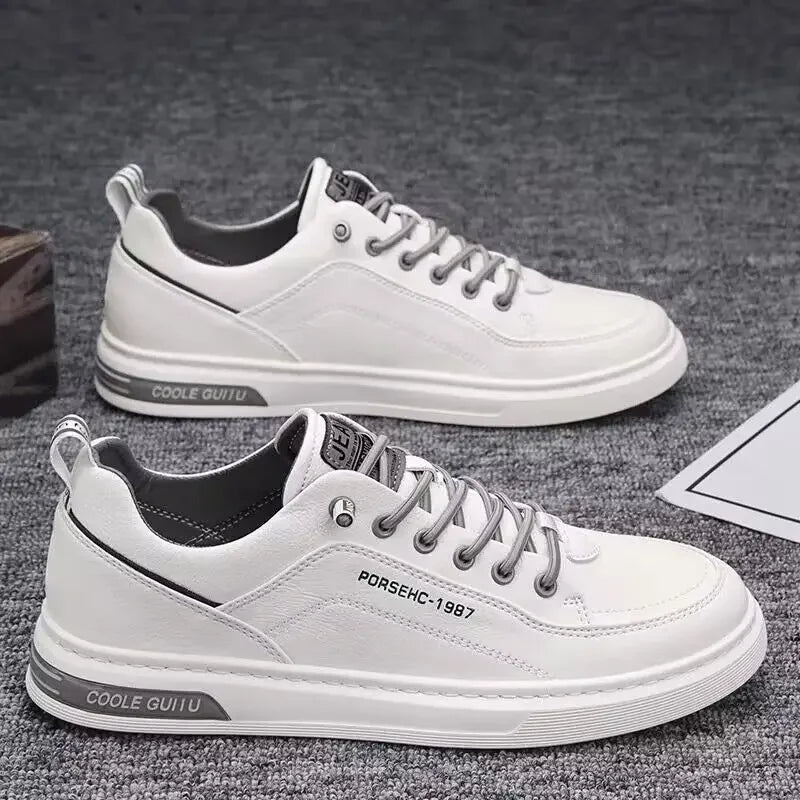 [COLLECTION 2025] Chaussures de tennis décontractées en cuir véritable - Tiendes Ekien Porsehc