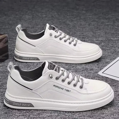 [COLLECTION 2025] Chaussures de tennis décontractées en cuir véritable - Tiendes Ekien Porsehc