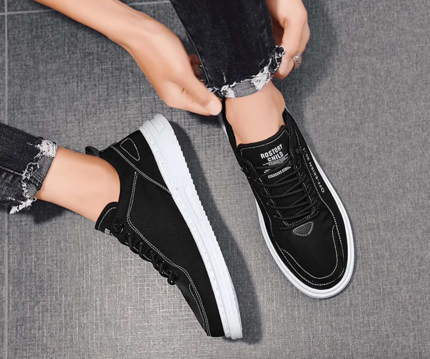 [COLLECTION 2025] Chaussures de tennis décontractées en cuir véritable - Tiendes Ekien Porsehc